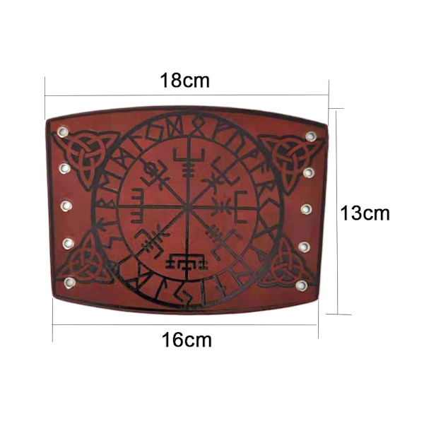 Viking Odin Symbol Armbånd Punk Armbånd BRUNT&SORT brown&black