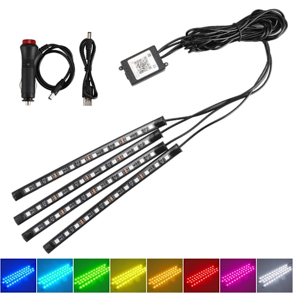 Neon Light jalkanauhavalaisinsarja 48LED KAUKO- USB 48LED KAUKO-OHJAUS 48LED Remote USB