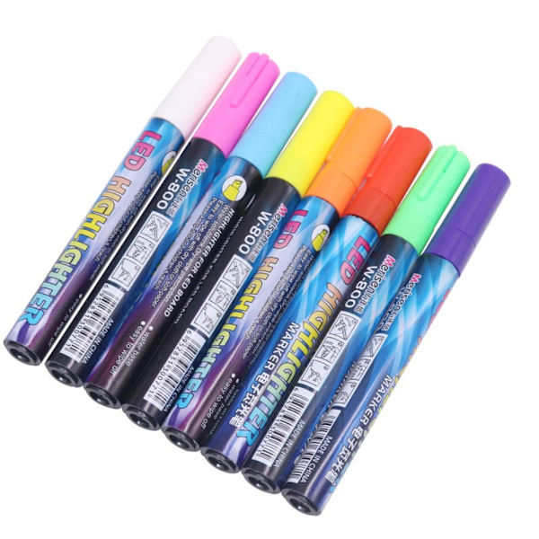 5 KPL Queen Bee Marker Pen LED Highlighter 8 VÄRIÄ 8 SET 8Colors Set