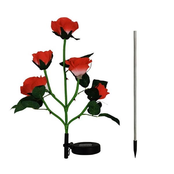 Rose Solar Lights Blomster LED Lampe HVID white