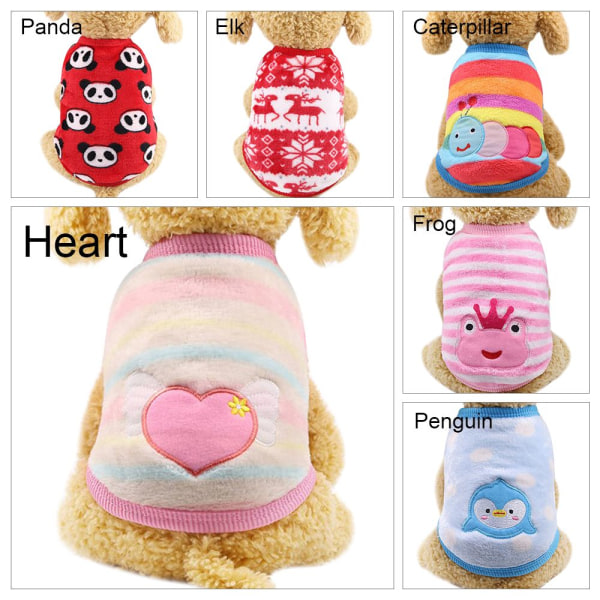 Husdjurskläder Valpväst Hund Jumpsuit S HEART S