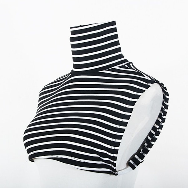 Turtleneck Fake Collar Mock Neck Cover SORT SORT black