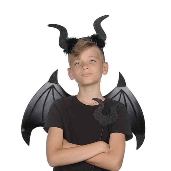 Demon Wings COS Dressing RØD-SORT RØD-SORT Red-Black