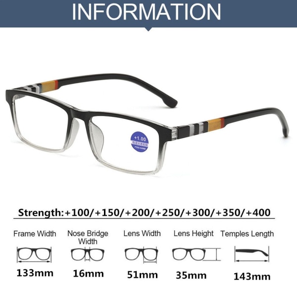 Läsglasögon Glasögon BLACK STRENGTH 200 black Strength 200