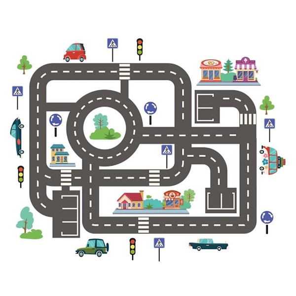 Trafikkartadekaler Bilvägspel Parkeringsskyltar