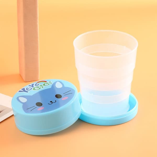 4st 100ML Vattenkopp Fällbar kopp BLÅ BLÅ Blue