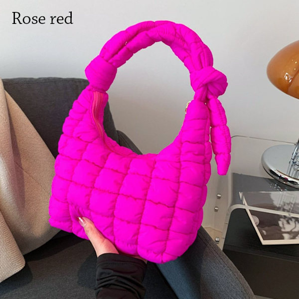 Ruudullinen Olkalaukut Tikatut Kangaskassit ROSE RED rose red
