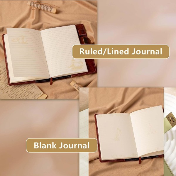 Vintage Brown Journal Notesbog Hardcover Læder Journal