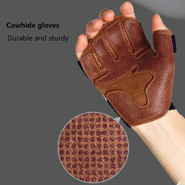 Träningshandskar Tyngdlyftshandskar BROWN M brown M