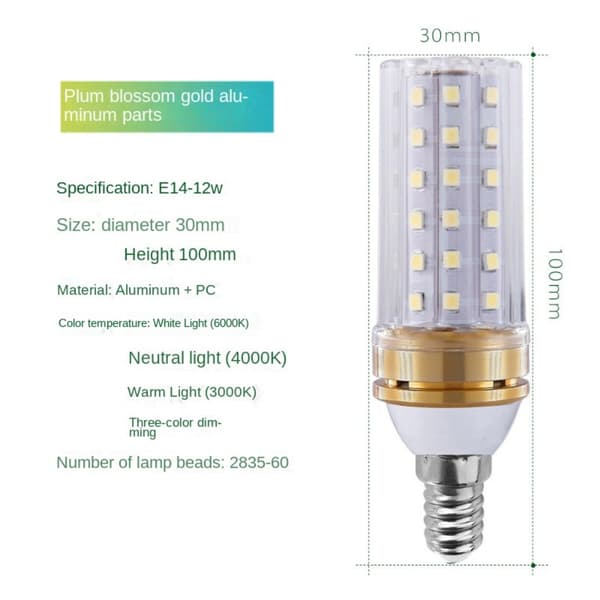 LED Inget flimmerljus E27-12W E27-12W E27-12W