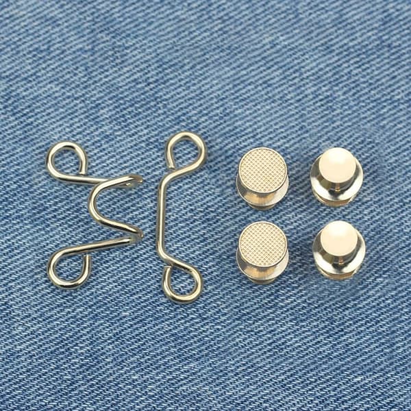 2st justerbara knappstift Knappklämma VIT S White S