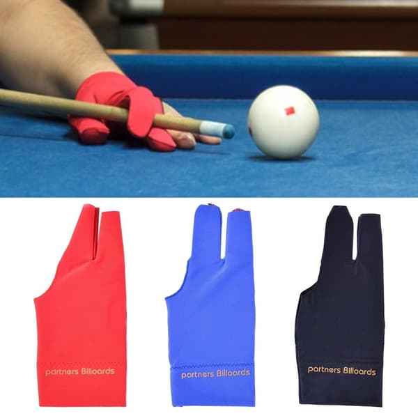 2 STK 3 Fingers Handsker Cue Billard Pool SORT black