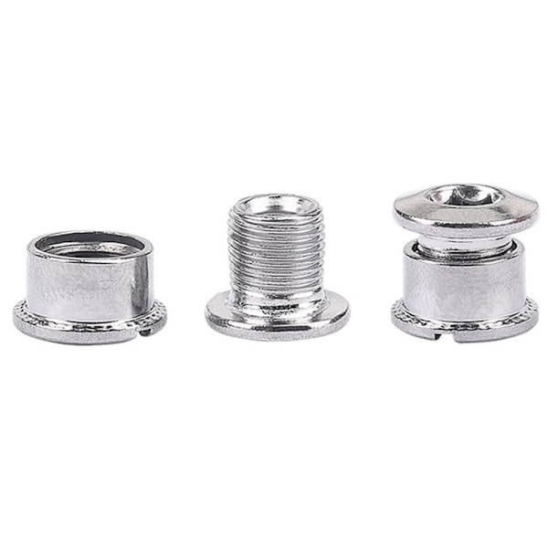 4stk Kædehjulsskruer Kædekring Hjulbolt SØLV ENKELSKIVE Silver Single Disk Nail-Single Disk Nail
