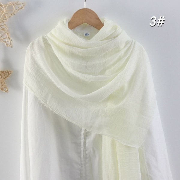 Crinkle Scarf Vanlig Hijab OFF-WHITE Off-white