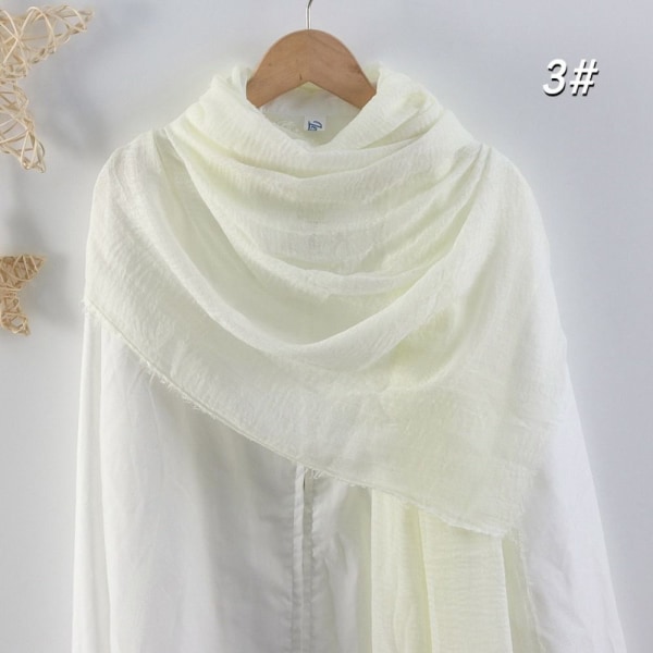 Crinkle tørklæde almindelig hijab OFF-WHITE Off-white
