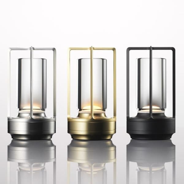 Krystallampe Bordlampe GULD Gold