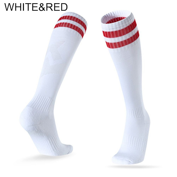 Fodboldstrømper Sportsstrømper HVID&RØD white&red