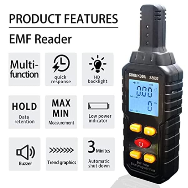 EMF-mittari säteilymittari LCD EMF-ilmaisin