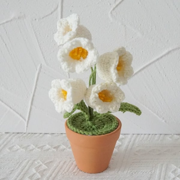 Bell Orchid Simulert Grønn Plant HVIT white
