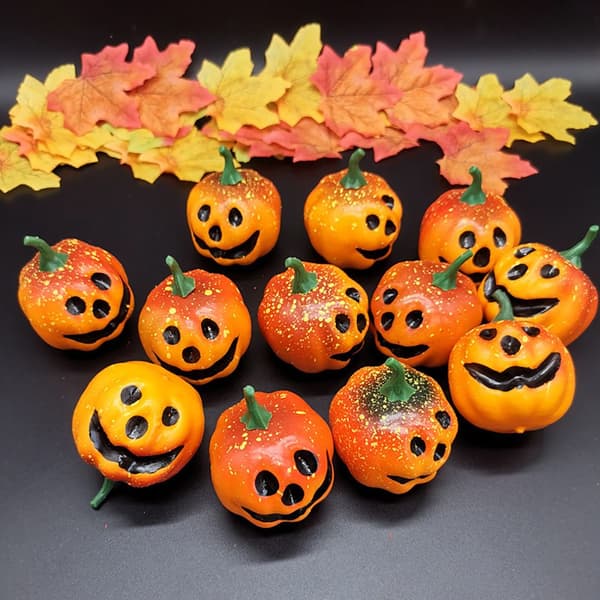 6 STK Halloween Grimase gresskar Funny Face gresskar TYPE1