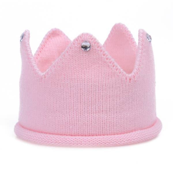 Crown Baby Hat Vastasyntynyt tyttö Poika Hat PINK DRILL DRILL Pink Drill-Drill