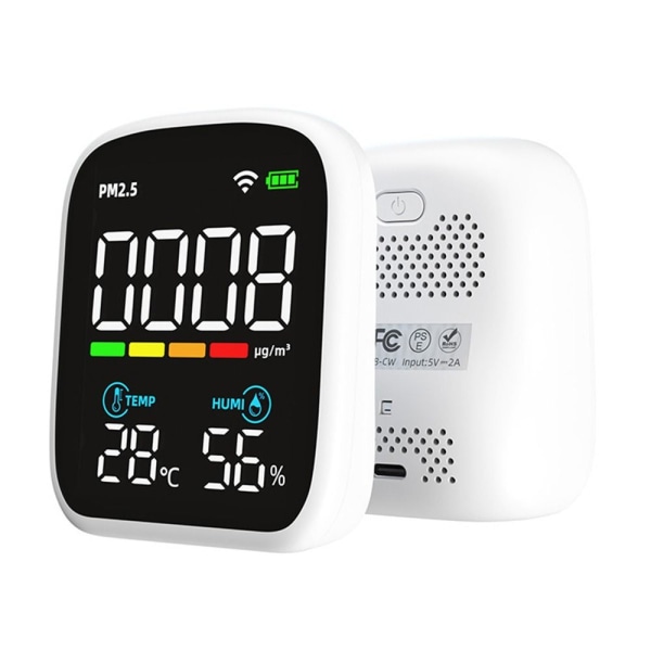 PM2.5 Monitor WiFi Luftkvalitetsdetektor Temperatur Fugtighed