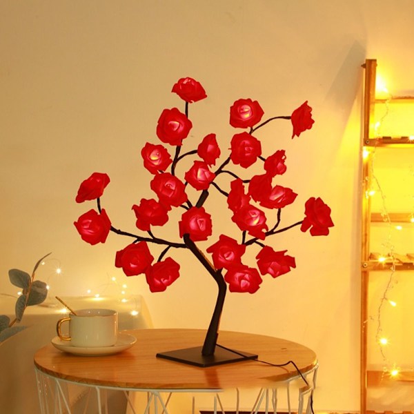 Bordlampe Rose Lamper RØD red