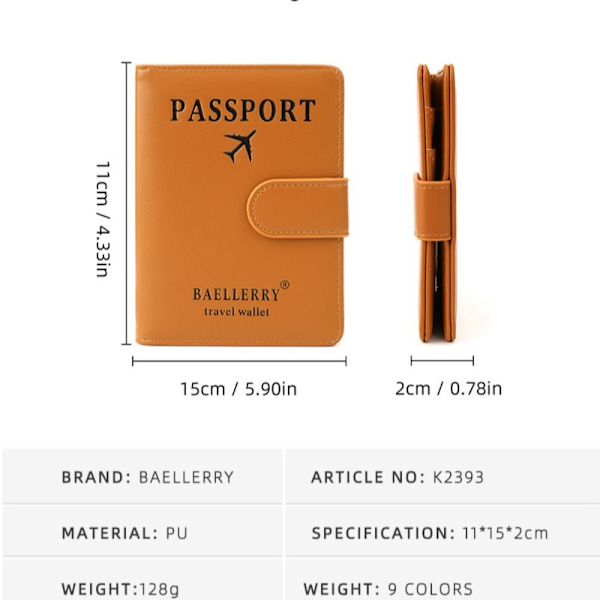 Passport Covers RFID Passport Clip KAFFE Coffee