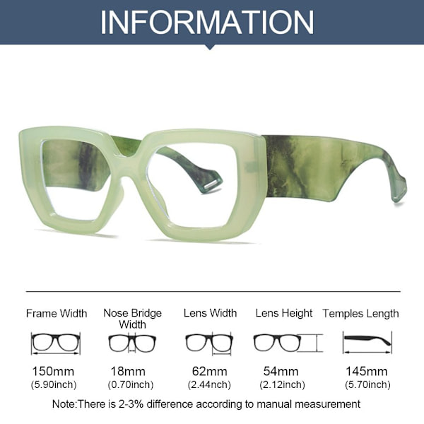 Anti-Blue Light Glasses Overdimensionerede briller 1 1 1