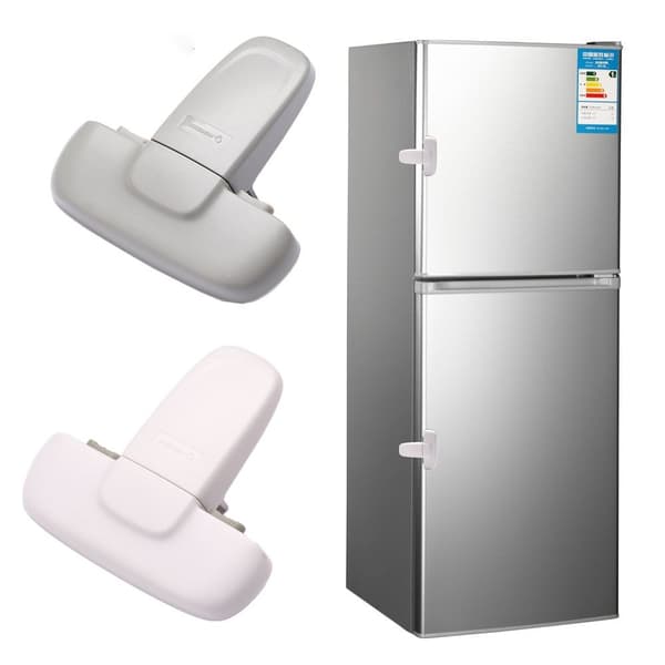 Kylskåpslås Skåpspänne GRÅT 2ST 2ST Grey 2PCS-2PCS