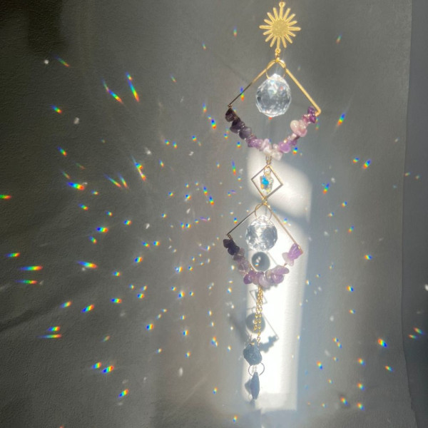 Sun Catchers Amethyst Pink Crystal 4 4 4