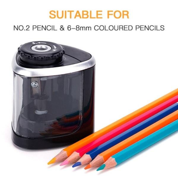 Elektrisk blyantspidser Mekanisk Værktøj SORT BLACK