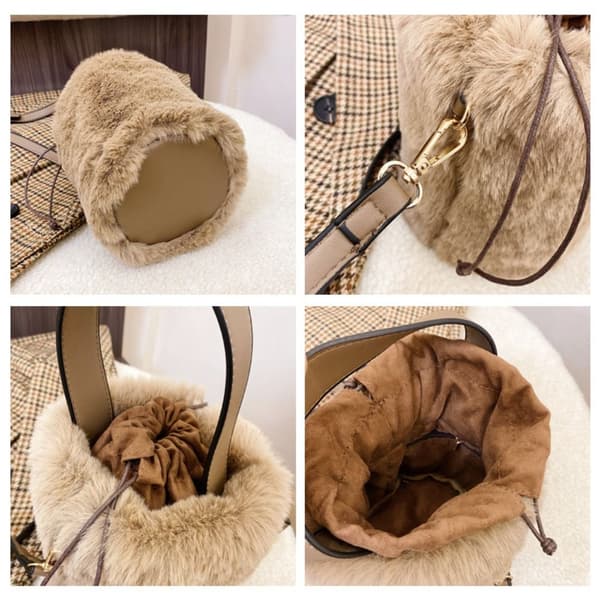 Faux Fur Taske Dame Håndtasker SORT black