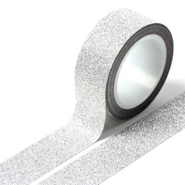 5 Rulla Glitter Film Tape Sparkle Teippi SILVER 5ROLL 5ROLL Silver 5Roll-5Roll