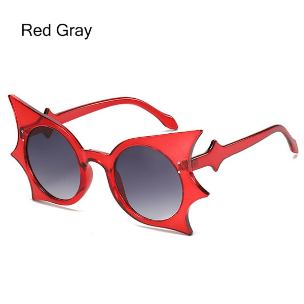 Fladdermusformade solglasögon Halloweenglasögon RÖD GRÅ RÖD GRÅ Red Gray
