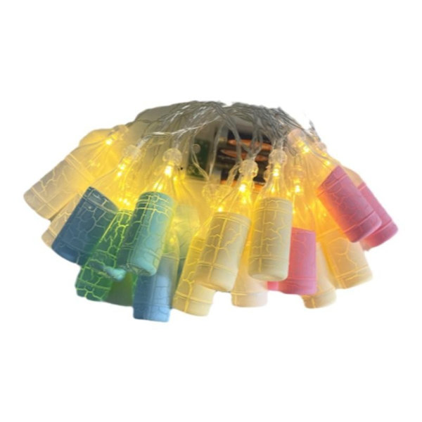 LED sprucken ölflaska Ljussnöre Träd Lantern Strip Dekor