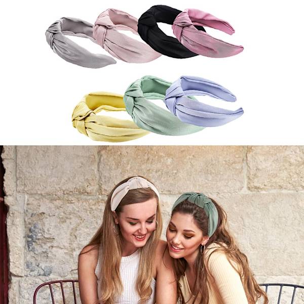 Satiini Cross Hair Hoop -hiuspanta VAALEANAINEN light pink