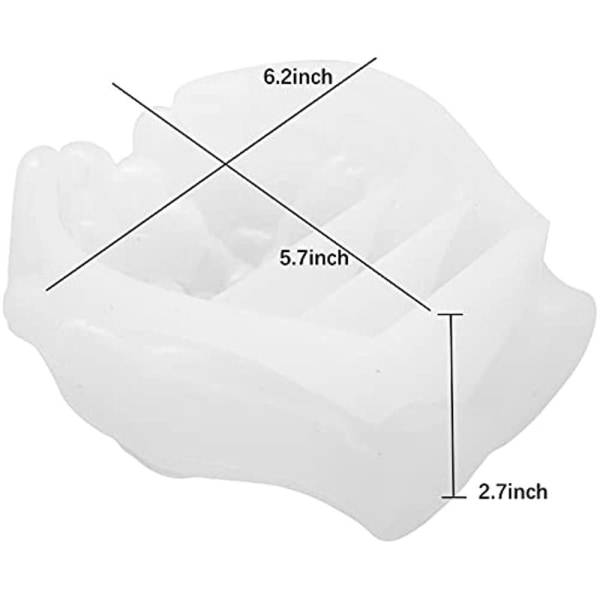 Oppbevaringsbrettplate med tallerkenharpiksform Tohåndsmodell