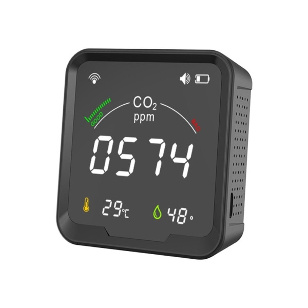 WiFi luftkvalitetsmonitor innendørs CO2-detektor karbondioksid