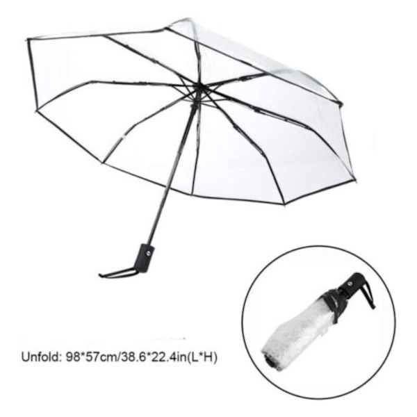 Automatisk Paraply Triple Folde Parasol SORT black