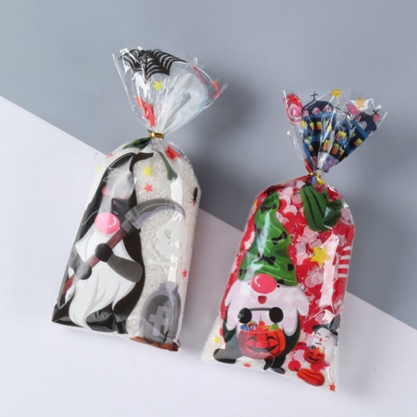 50 stk Halloween Godteposer Godteri Cookies Bag Pakke Gaveposer