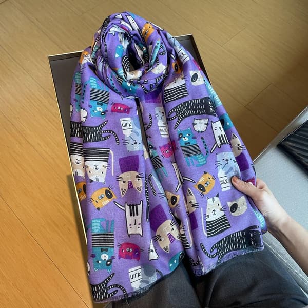 Cartoon Pattern Scarf Sjalar C C C