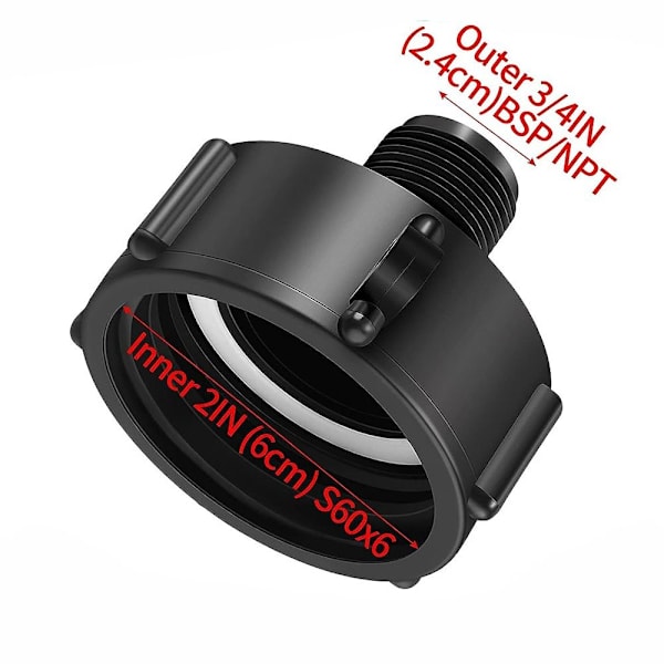 2 kpl IBC Tote Fittings -sovitinsovitin tukisovitin
