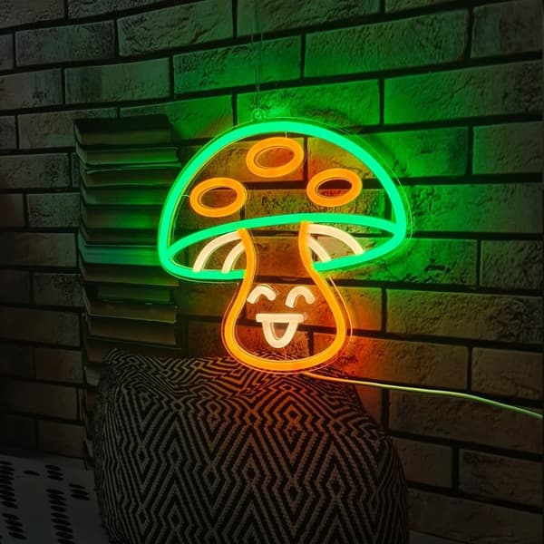 Mushroom Neon Light Svamp Neonskylt B B B