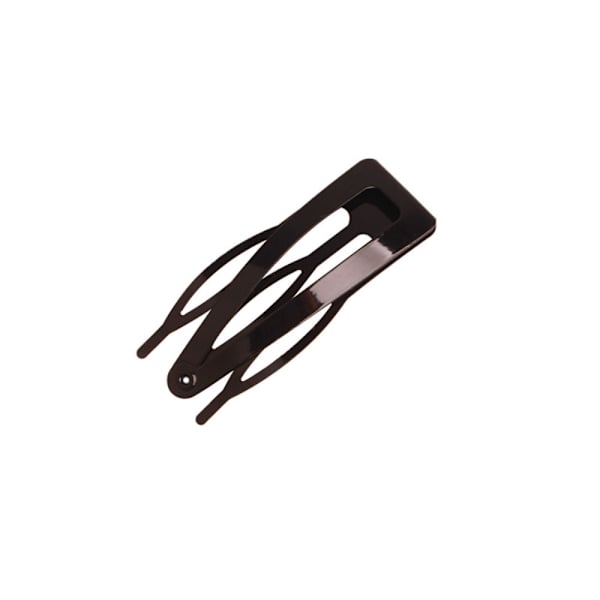 24ST Dubbelgrepp Hårklämmor Metall Snap SVART black