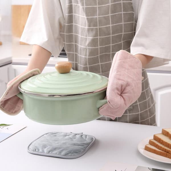 2stk/Sæt Mikrobølgehandsker Ovnhandsker GRÅ grey