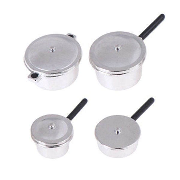 4st/ Set Mini Pot Köksapparater Dockhus