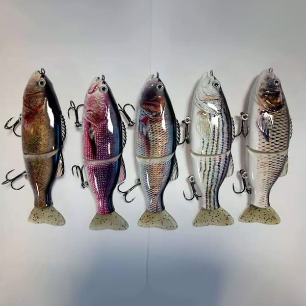 2-osaiset Minnow Baits -kalakoukut G G G