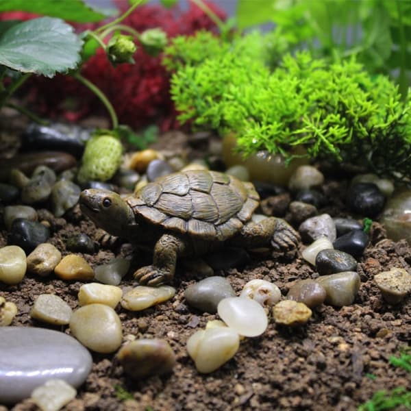 2st sköldpadda Resin Craft Simulation Mini Turtle Tortoise 2pcs