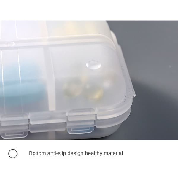 2 STK 12 Grid Pill Box Daglig Pill Case PEACOCK BLÅ Peacock Blue